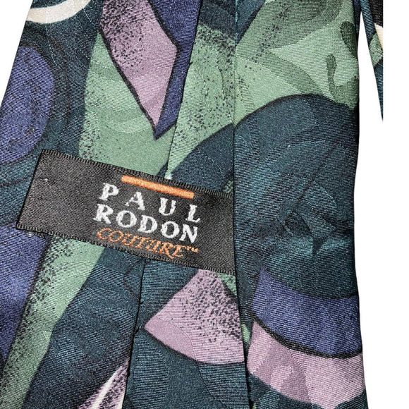 Paul Rodon Men’s Couture 100% Silk Tie - Picture 3 of 5